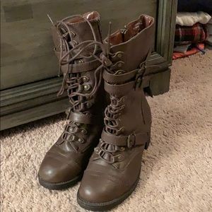 Combat boots. Wore once